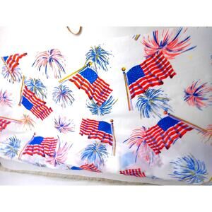 Amscan Fireworks Flags Semiquincentennial 250th Tableroll Tablecloth New